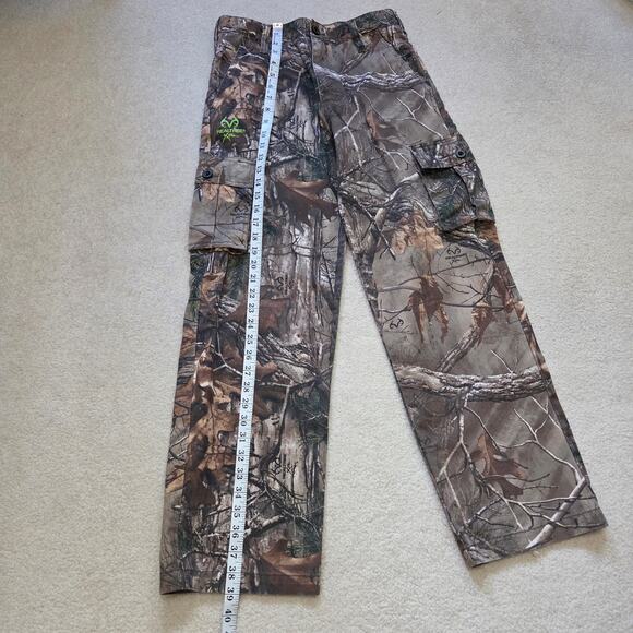 Realtree Xtra Youth XL 14/16 Cargo Camo Pants Brown Tan - Picture 15 of 16